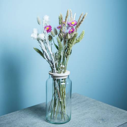 Artikel Glazen vaas met deksel Decoratieve vaas met geperforeerd deksel Bloemen schikken