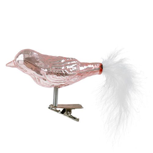 Floristik24 Glazen vogel op clip 8cm assorti 3st
