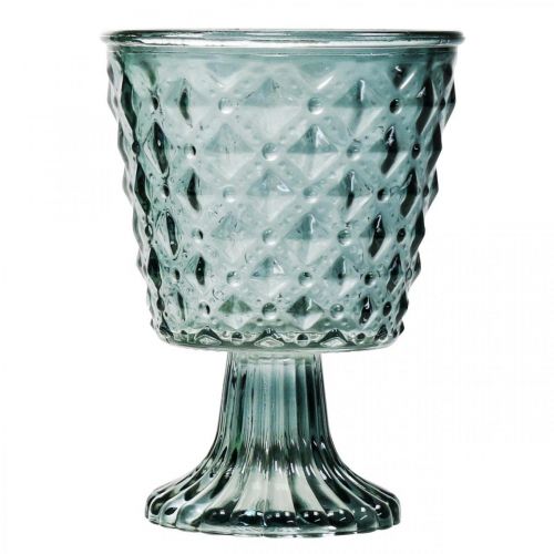 Floristik24 Trofeeglas met voet, glazen lantaarn Ø11cm H15.5cm
