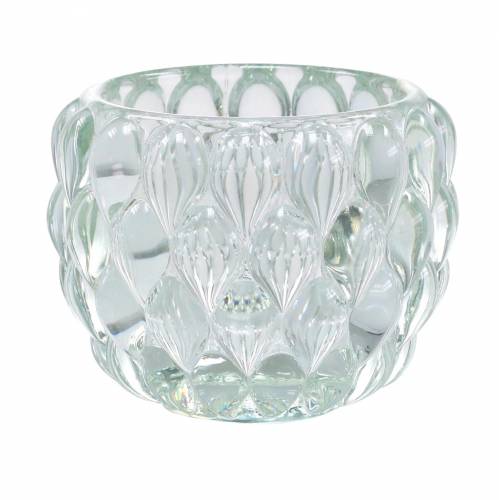 Floristik24 Glazen lantaarn met reliëf Ø7,5cm H6cm