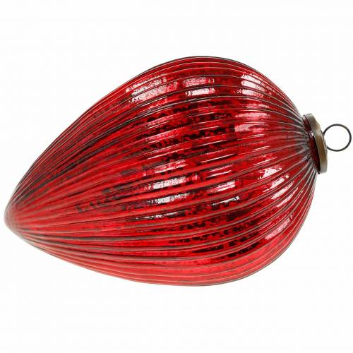 Floristik24 Kerstdecoratie voor het ophangen van glazen spigot rood reus 27cm