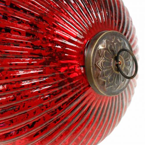 Floristik24 Kerstdecoratie voor het ophangen van glazen spigot rood reus 27cm