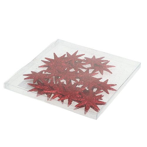 Floristik24 Glitterster rood Ø5cm 20 st