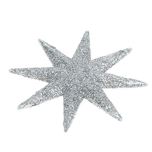 Artikel Glitterster zilver Ø10cm 12 st