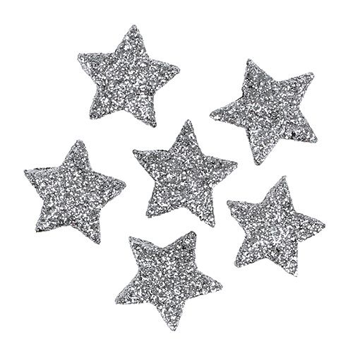 Artikel Glitterster zilver Ø2,5cm 96 st