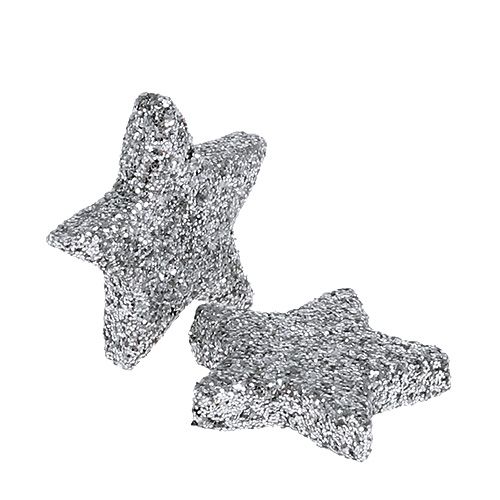 Artikel Glitterster zilver Ø2,5cm 96 st