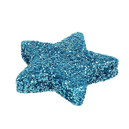 Floristik24 Glitterster turkoois 2,5 cm 100st