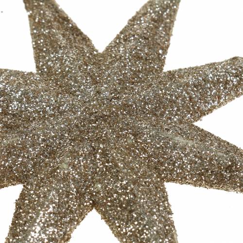 Artikel Dekostern Glitter Champagne 10cm 12st