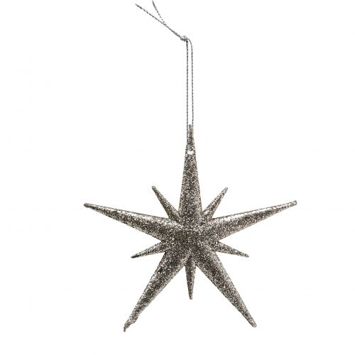 Floristik24 Glitter ster licht goud 13cm 12st