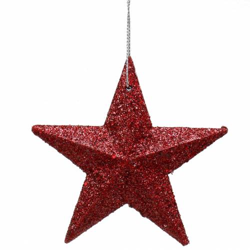 Artikel Glitterster rood mix 9,5/5cm 18 st