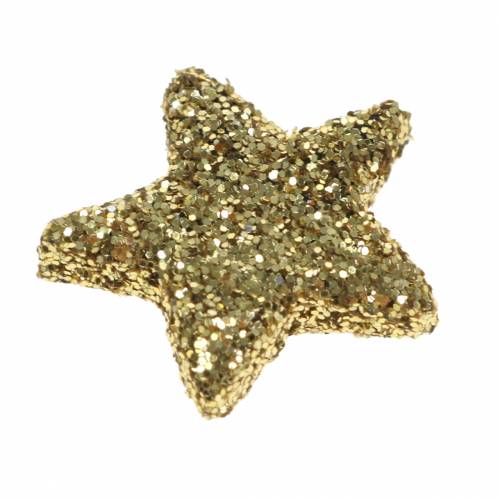 Artikel Sterren glitter goud 1.5cm 144st