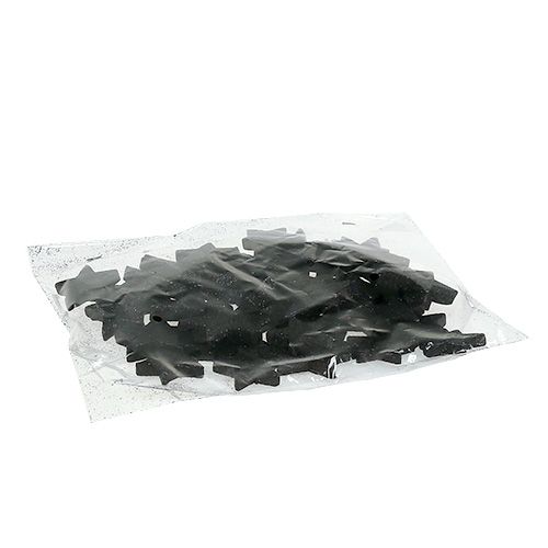 Glittersterren zwart 4-5cm 40st | Floristik24.nl
