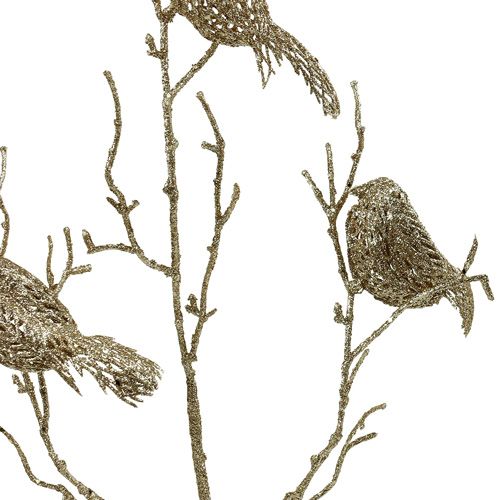 Floristik24 Glittertak met vogels 75cm goud