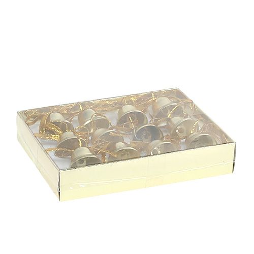 Floristik24 Bel goud 2.5cm 12st