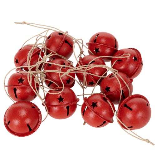 Belvormige decoratieve hangers met stermotief, 3 cm, 9 stuks | Floristik24.nl