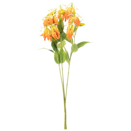 Kunstmatige Gloriosa oranje bloem met lange stelen voor vazen 80cm 3 stuks | Floristik24.nl