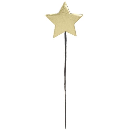 Artikel Gouden ster decoratieve bloempluggen Ø7cm 2e keus 24 stuks