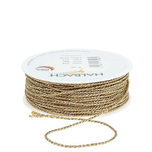 Floristik24 Goud koord 2mm 50m