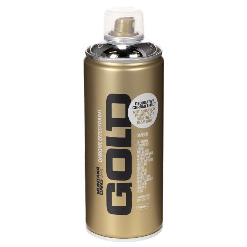 Decoratieve spray met zilverkleurig chroomeffect voor binnengebruik, Montana spuitbussen van 400 ml.