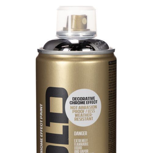 Decoratieve spray met zilverkleurig chroomeffect voor binnengebruik, Montana spuitbussen van 400 ml. | Floristik24.nl