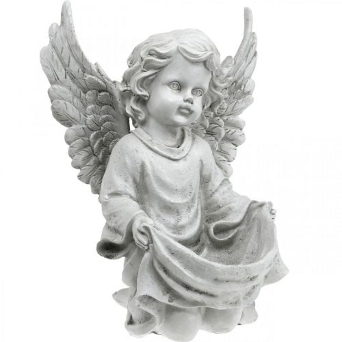 Floristik24 Grave Angel Angel Figure Bird Bath Grave Decoration H26cm