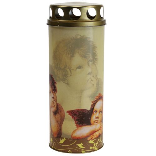 Artikel Grafkaars engel grafkaars met rouwlichtmotief Ø6cm H15,5cm