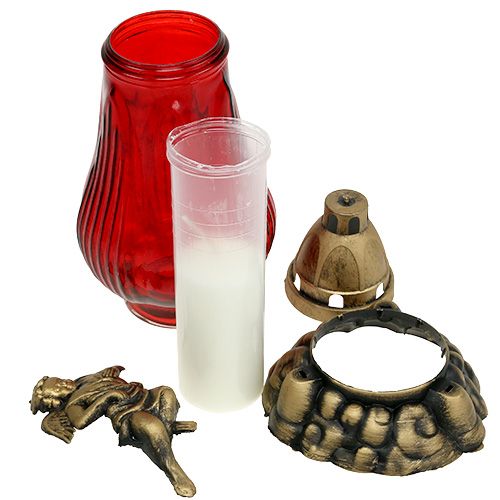 Floristik24 Graflicht glas Ø14cm H28cm 4st