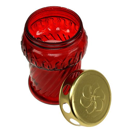 Artikel Graflicht glas rood Ø7cm H13cm 8st