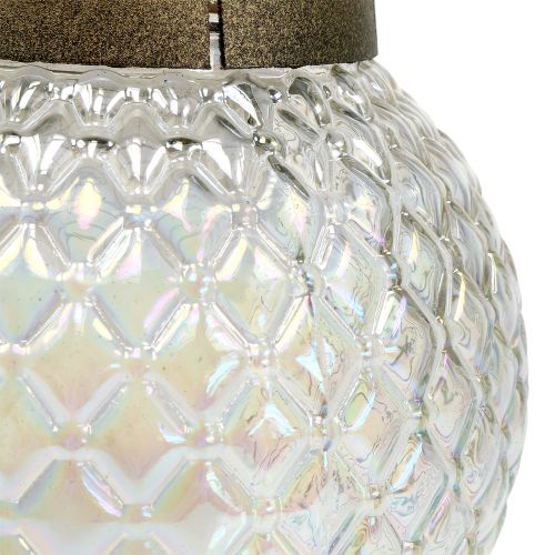 Floristik24 Graf licht bolvorm 28h Ø13cm H24,5cm goud