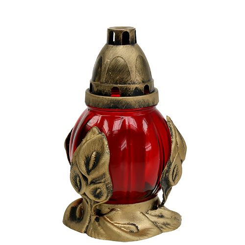 Floristik24 Graflicht rood Ø12,5cm H19,5cm 6 st