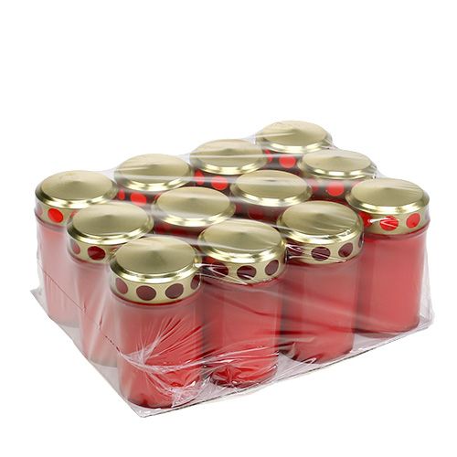 Artikel Graflamp cilindrisch rood Ø6cm H10cm 12 st