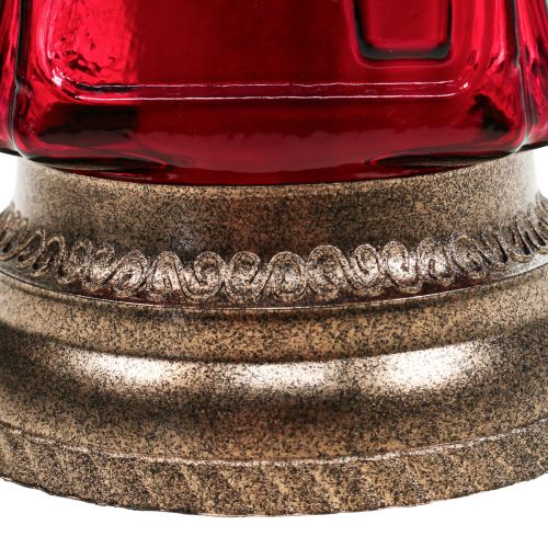 Floristik24 Graflamp glasgravure engel graflantaarn rood Ø11cm H28.5cm