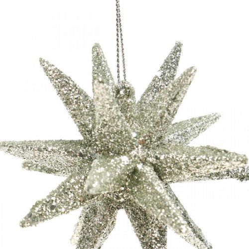 Floristik24 Glittersterren om champagne op te hangen Kerstboomdecoratie 7,5 cm 8 stuks