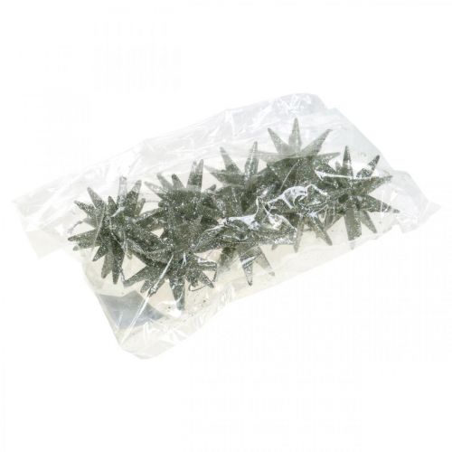 Floristik24 Glittersterren om champagne op te hangen Kerstboomdecoratie 7,5 cm 8 stuks