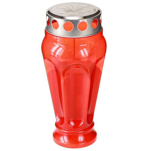 Graflichten rode grafkaarsen brandtijd 18u Ø9cm H19cm 4 stuks