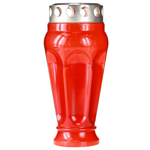 Artikel Graflichten rode grafkaarsen brandtijd 18u Ø9cm H19cm 4 stuks