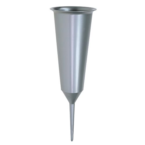 Floristik24 Grafvaas zilver 33cm