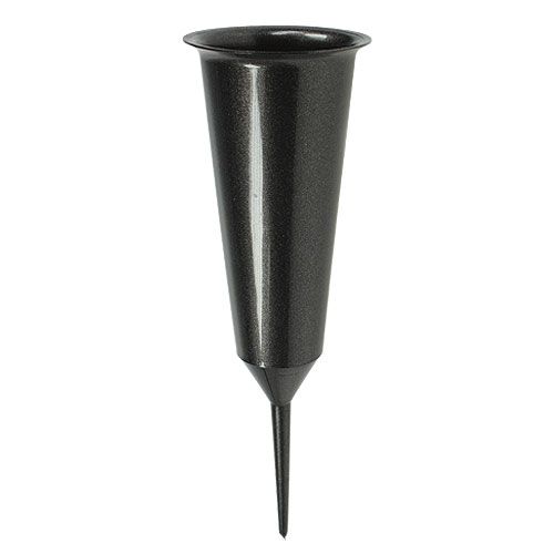 Grafvaas antraciet 33cm