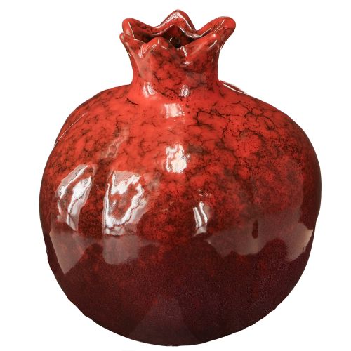 Floristik24 Granaatappel decoratieve vaas keramiek roodbruin Ø10,5cm H12cm