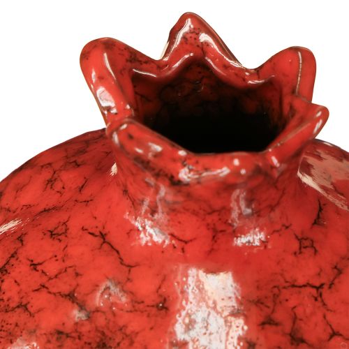 Artikel Granaatappel decoratieve vaas keramiek roodbruin Ø10,5cm H12cm