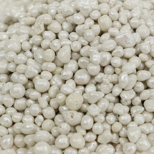 Floristik24 Korrels 2 mm - 4 mm Wit briljant licht 1 l
