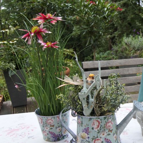 Floristik24 Gras met Echinacea in een pot kunstmatig Roze 44cm