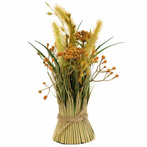 Floristik24 Grasbos, decogras met duizendblad, herfstdeco geel, groen H27cm