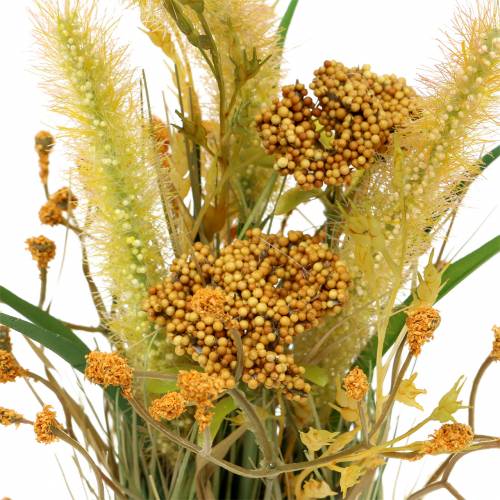 Floristik24 Grasbos, decogras met duizendblad, herfstdeco geel, groen H27cm