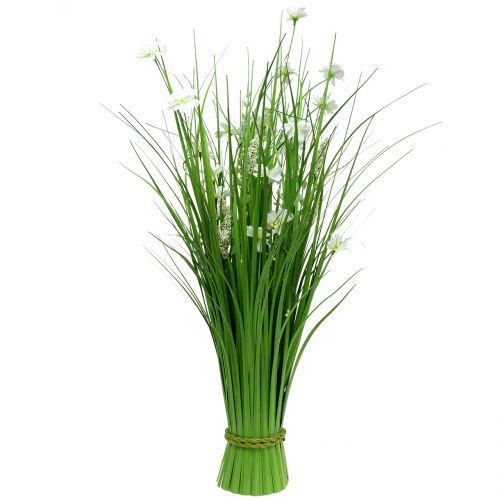 Floristik24 Bosje gras met bloemen wit 70cm