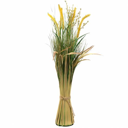 Grasbundel herfstdecoratie met bloemschermen 84cm