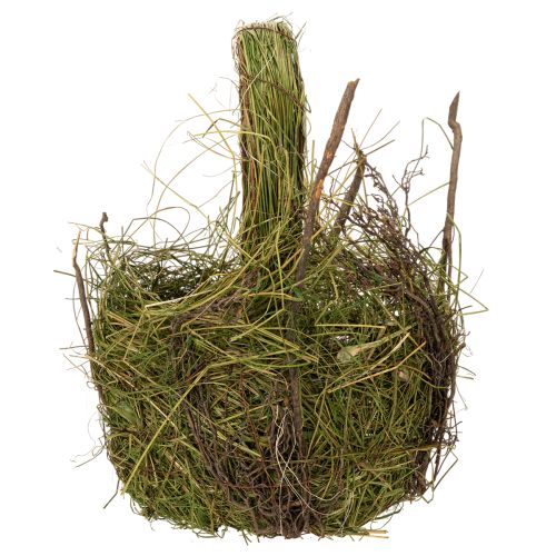 Artikel Decoratieve mand, gevlochten met gras, natuurlijke paasdecoratiemand, geschenkmand, 29 cm