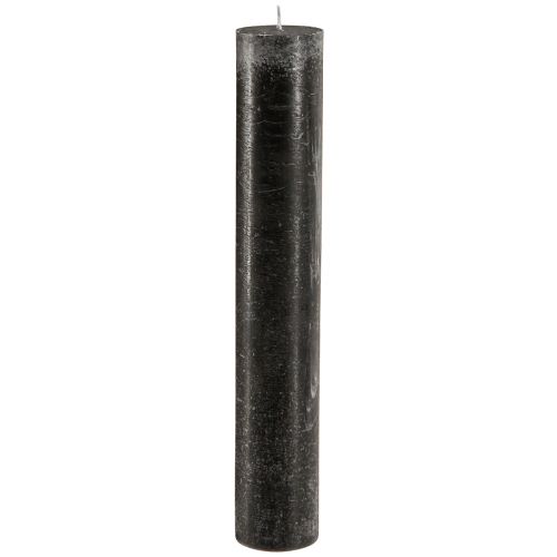 Artikel Grote kaarsen Zwarte stokkaarsen 50mm x 300mm 4 st
