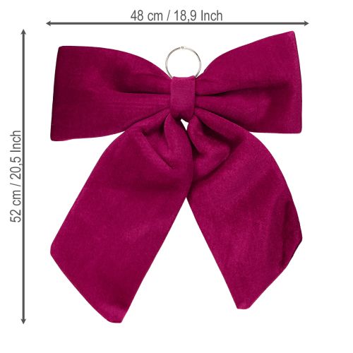 Artikel Grote fluwelen kerststrik voor buiten, rood, 48×52cm
