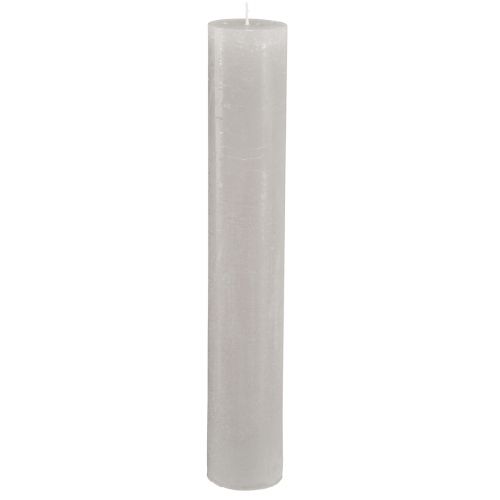 Artikel Grote stokkaarsen lichtgrijs effen 50x300mm 4 st